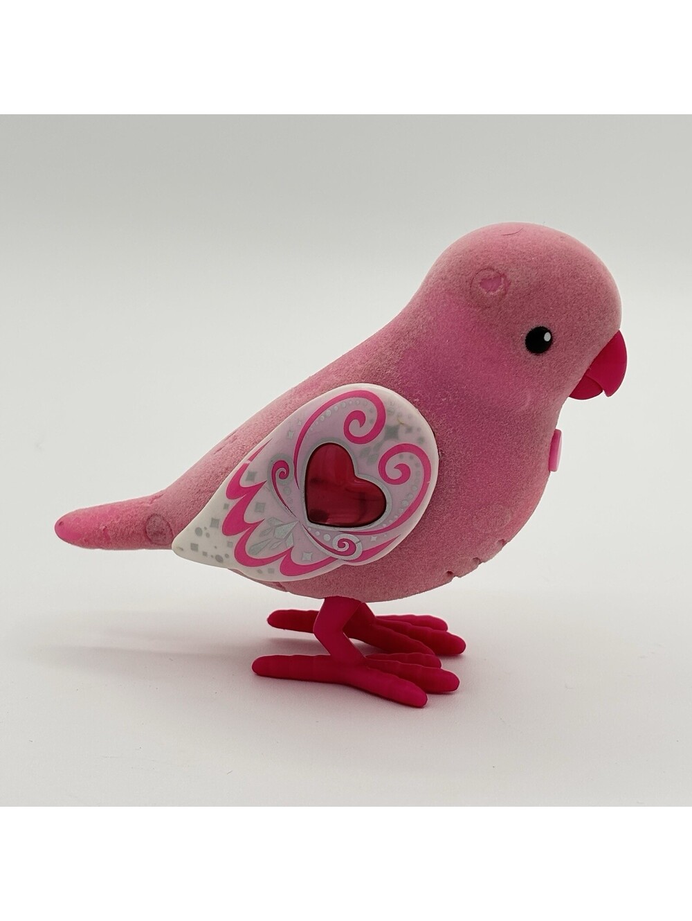 Little Live Pets Ruby Belle Pink Interactive Bird Jewel Heart Wings 4.75" Works